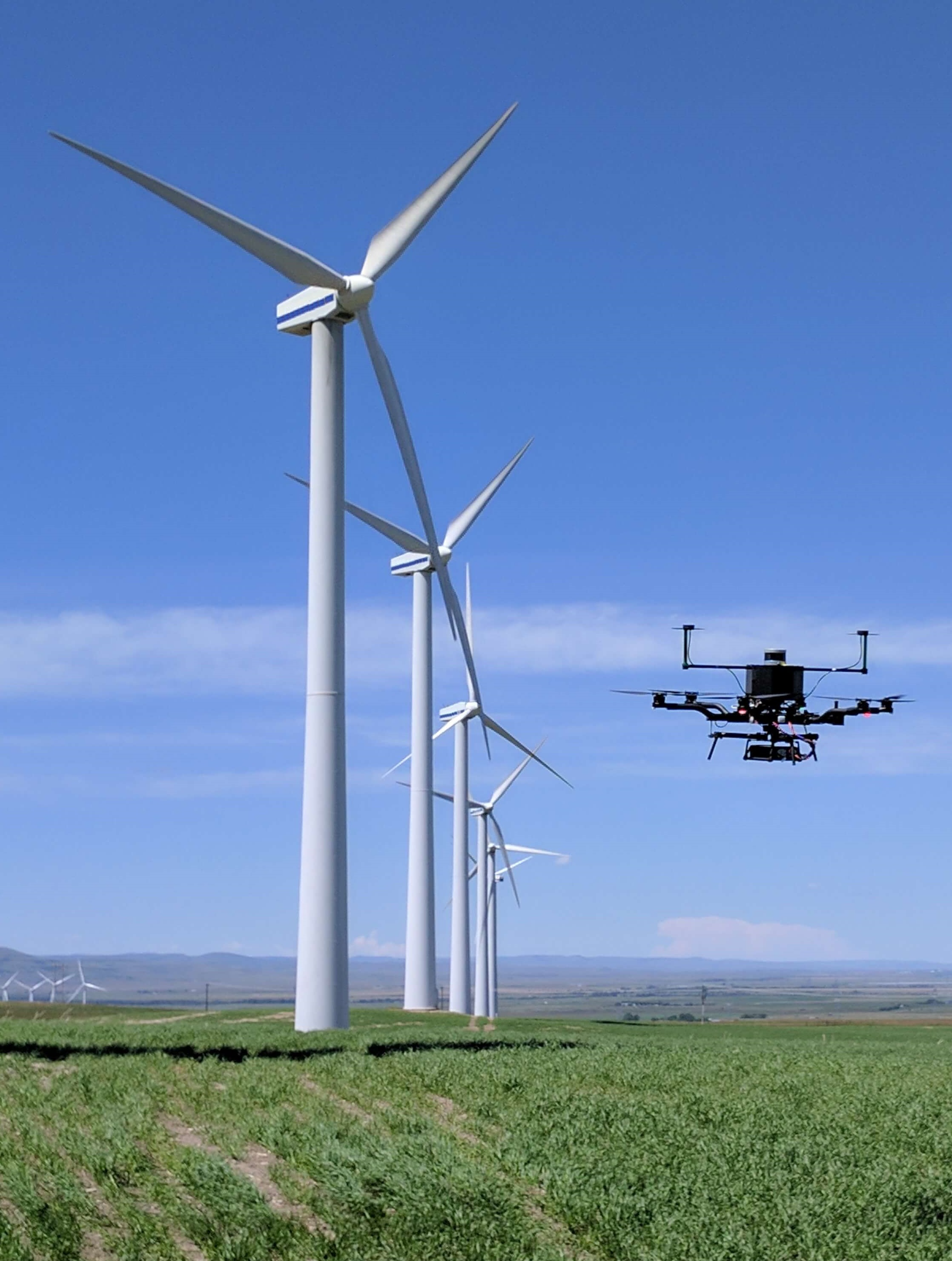 UAV on wind farm